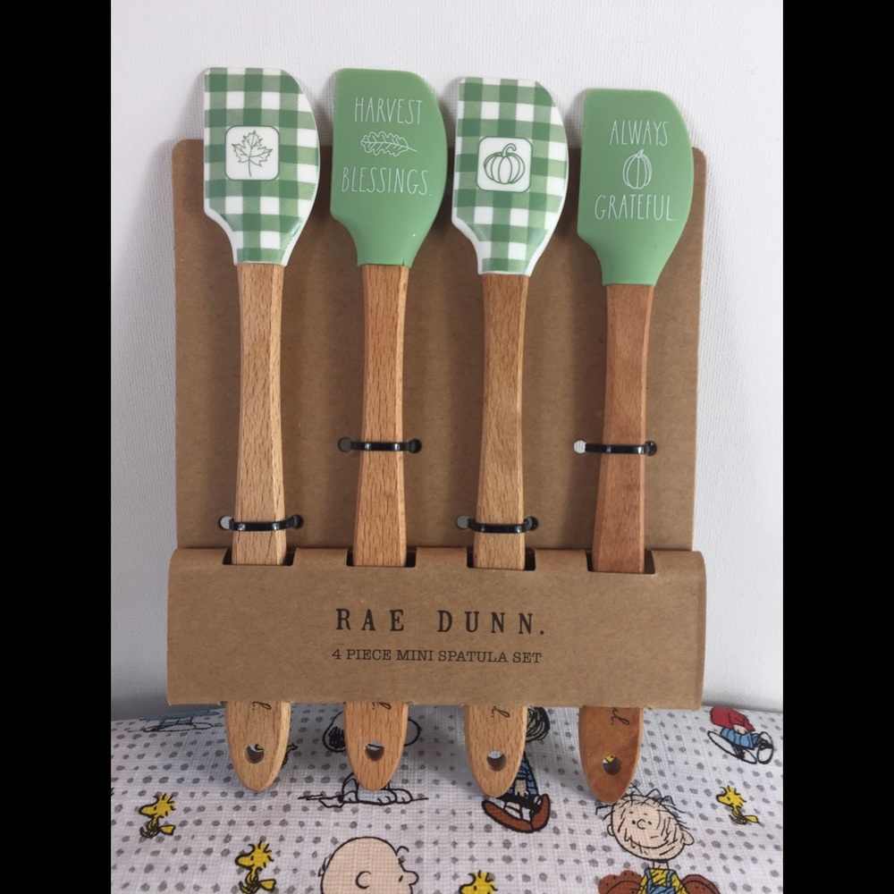 NWT Rae Dunn Mini Spatula Set 4-Pack Be Grateful